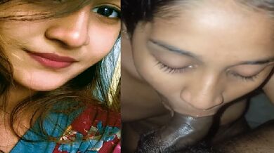 Sharp boobs girlfriend hard mouth fucking by boyfriend