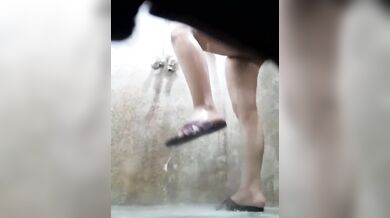 Big boobs sister bathing caught on camera by brother