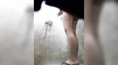 Big boobs sister bathing caught on camera by brother