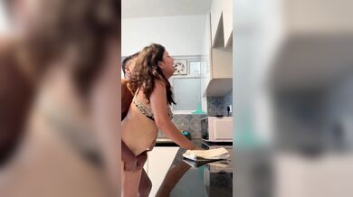 Vove couple face revealed standing sex in kitchen viral MMS