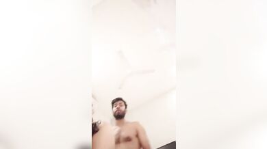 Curly hair girlfriend doggy sex MMS with boyfriend