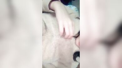 Humping on a pillow by sexy GF and viral role-play sex