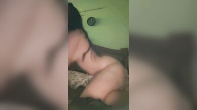 Humping on a pillow by sexy GF and viral role-play sex