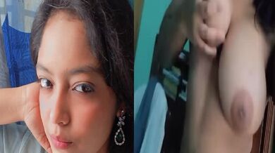 Bangladeshi chasmish girl in glasses shows huge boobs
