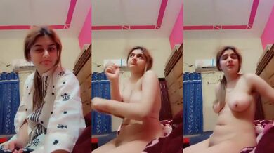 Young desi girl striptease nude video making for boyfriend