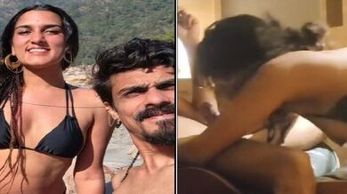 Wife blowjob on honeymoon and 69 position sex
