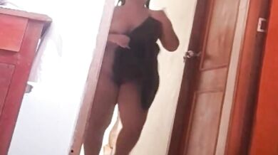 Tight ass sister walking naked into the bathroom
