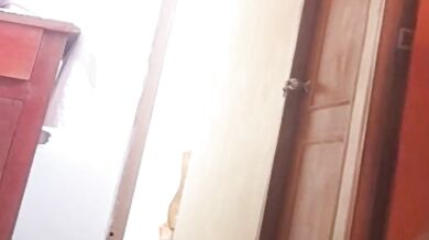 Tight ass sister walking naked into the bathroom