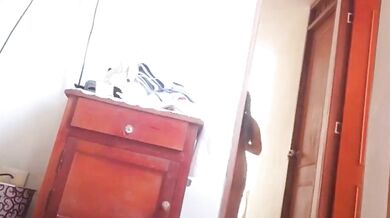 Tight ass sister walking naked into the bathroom
