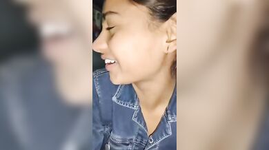 Cute girl receiving cum shot with erotic talking