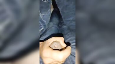 Cute girl receiving cum shot with erotic talking