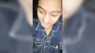 Cute girl receiving cum shot with erotic talking