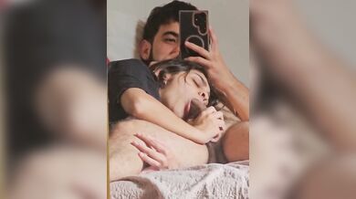 Indian viral girlfriend sucking boyfriend dick and fingering