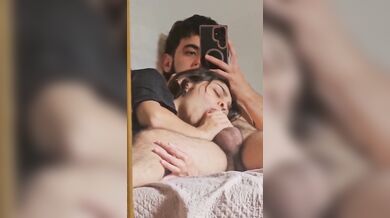 Indian viral girlfriend sucking boyfriend dick and fingering