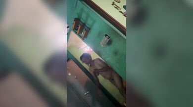 Mom walking naked from bathroom caught by son
