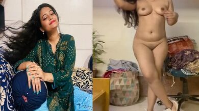 Indian curvy figure girl flawless nude body show and blowjob