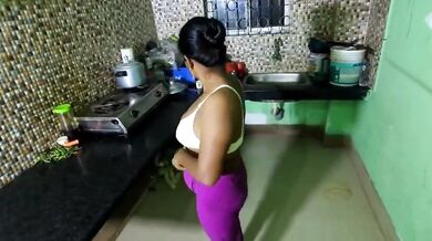 Bhabhi fucking in kitchen video MMS with horny devar
