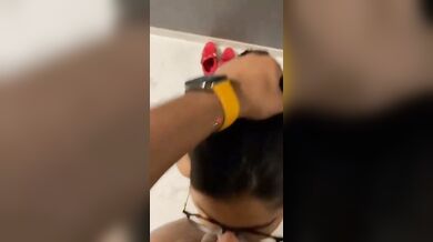 Nerd Indian wife blowjob to husband in nude viral sex