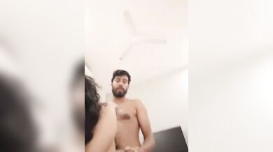 Curly hair Indian girl blowjob and xxx doggy sex