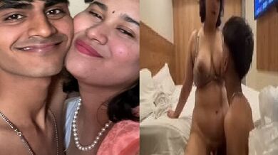 Hotel room sex video of busty bhabhi with husband brother