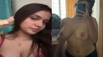 Indian girl pressing boobs and nude show for boyfriend