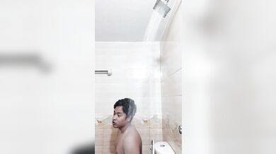 Wife riding erect dick of husband and bathing together