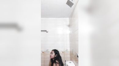 Wife riding erect dick of husband and bathing together