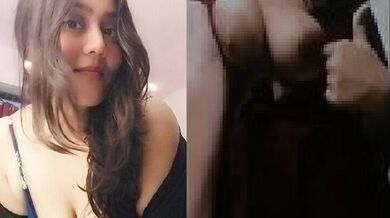 Plump boobs showing Indian girl topless viral video MMS
