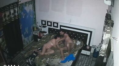 IP cam capture of desi couple bedroom sex viral xxx