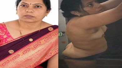 Mature mom bathing caught on camera by horny son viral MMS