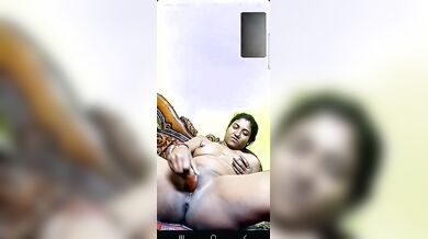 Carrot in asshole and pussy masturbation by Bengali girl