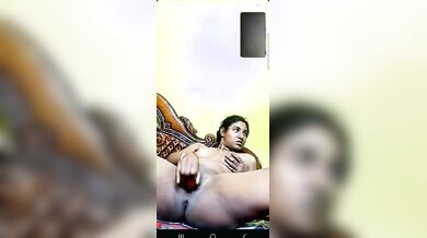 Carrot in asshole and pussy masturbation by Bengali girl