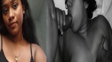 Dusky Tamil slut threesome bi-sexual sex in hotel room