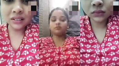 Innocent girl showing boobs and pussy on video call