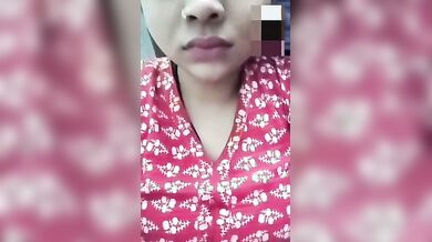 Innocent girl showing boobs and pussy on video call