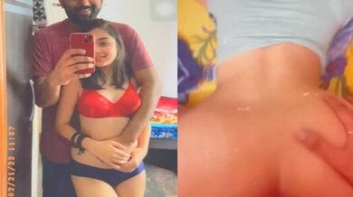 Newly wed petite wife blowjob and viral sex with husband