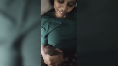 Tamil girl gives handjob while nipple pressing by boyfriend