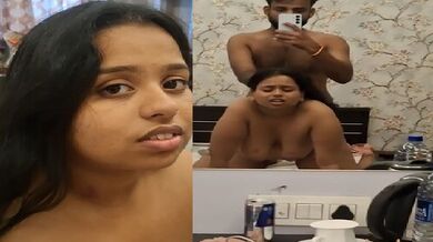 Hanging boobs Bengali wife doggy sex honeymoon in hotel