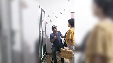 Hot Bengali Housewife Seduced by Delivery Guy – Oiled Doggy Style Fucking