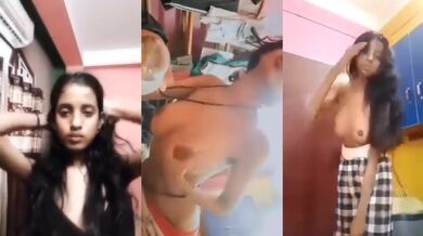 Slim Assamese girlfriend sharing 3 nude videos